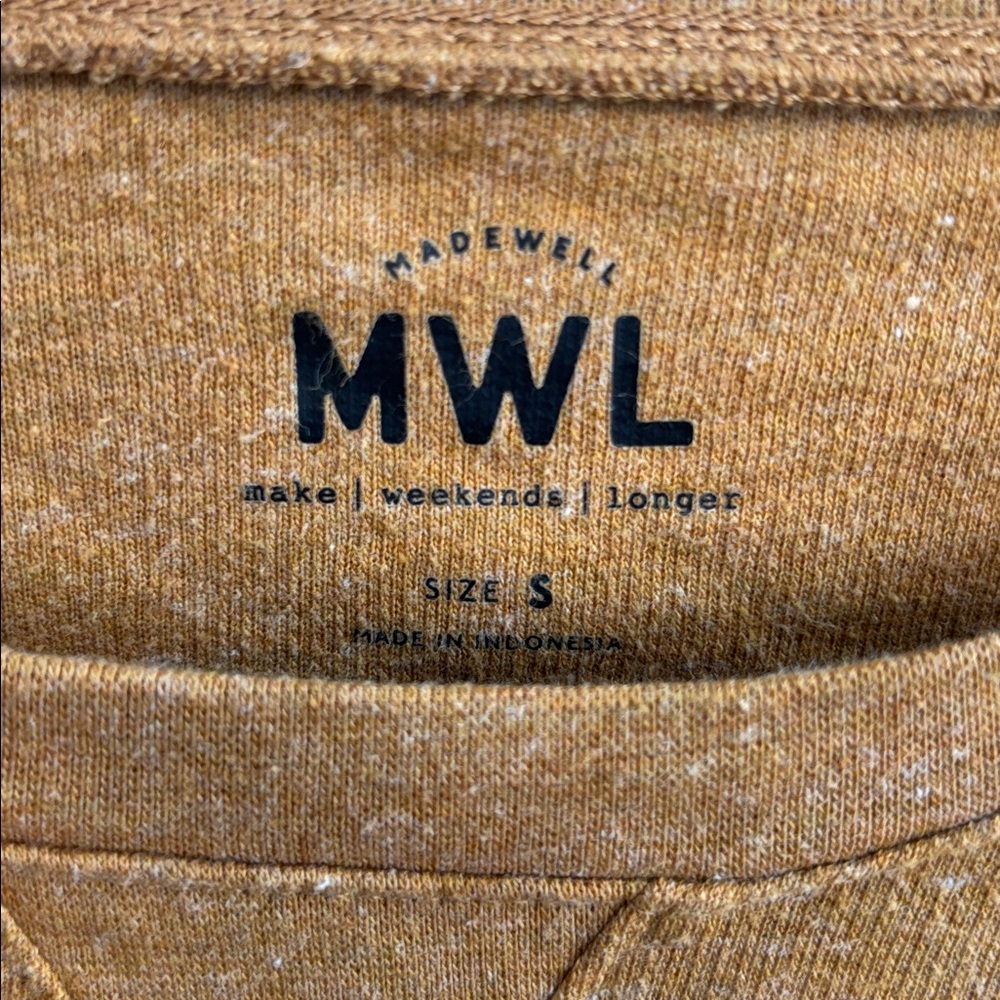 Madewell Tan Long Sleeve Top - Picture 2 of 4